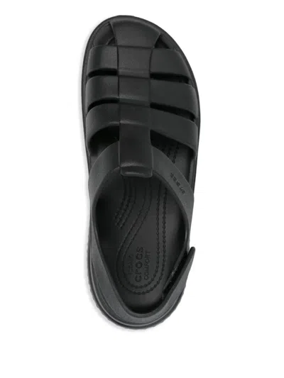 Crocs Stomp Platform Fisherman Sandal In Black