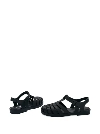 Melissa Possession Strappy Flat Sandals In Black