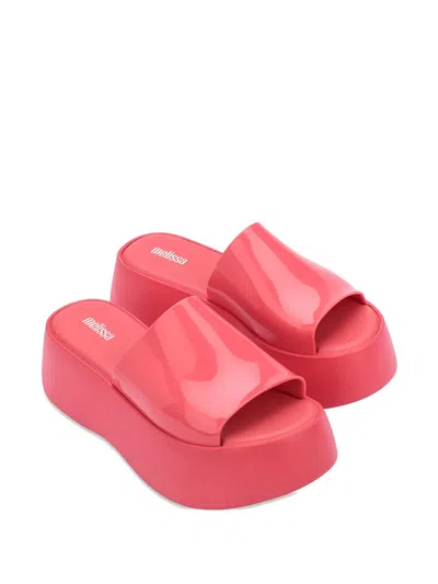 Melissa Becky Platform Sandals In Red