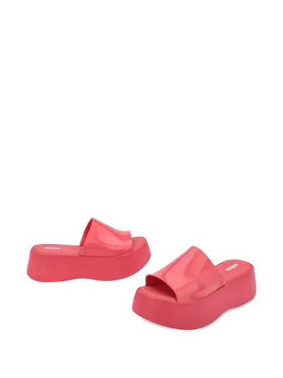 Melissa Becky Platform Sandals In Red