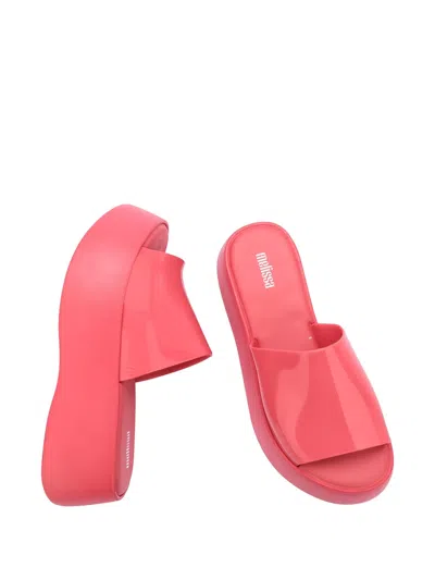 Melissa Becky Platform Sandals In Red