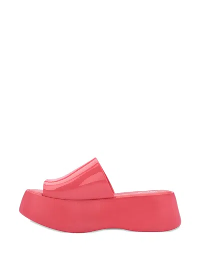Melissa Becky Platform Sandals In Red