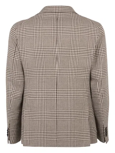 Tagliatore Wool Single-breasted Blazer In Multi
