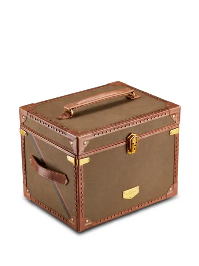 Wolf Vegan Leather Ida Trunk Jewellery Box In Green