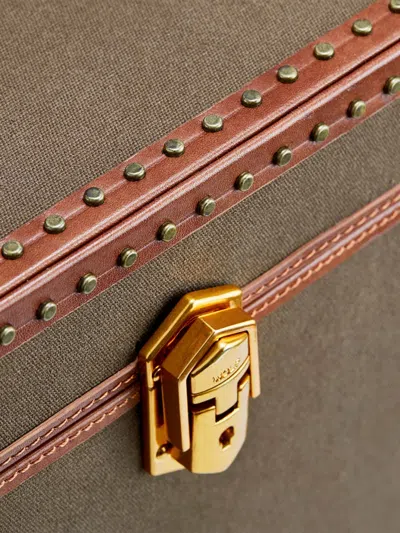 Wolf Vegan Leather Ida Trunk Jewellery Box In Green