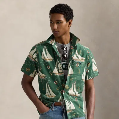 Ralph Lauren Classic Fit Sailboat Oxford Camp Shirt