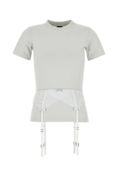 Balenciaga Chalk Stretch Cotton T-shirt In White