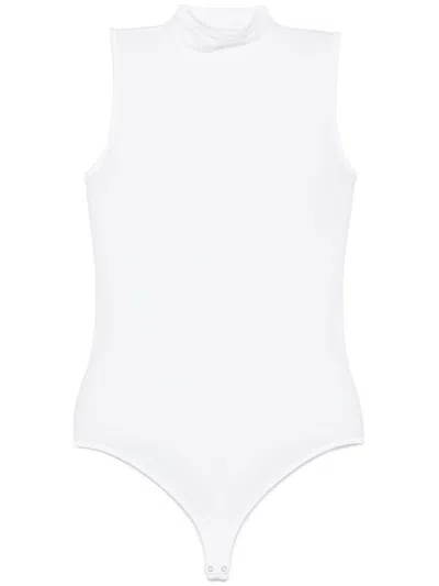 Wolford Fitted White Turtleneck Bodysuit