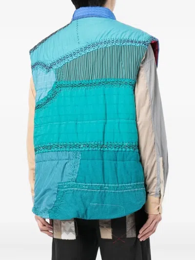 By Walid Teddy Patchwork Padded Gilet