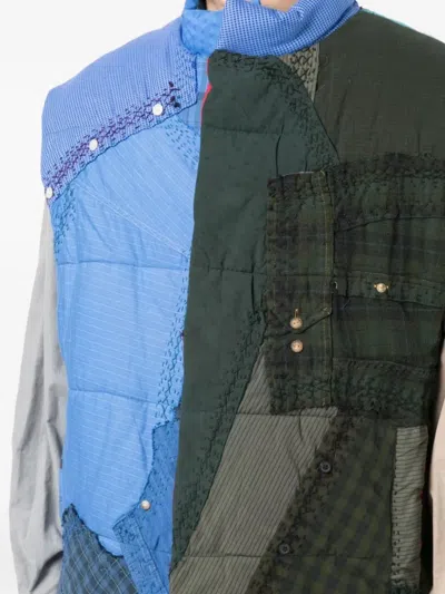 By Walid Teddy Patchwork Padded Gilet