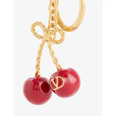 Valentino Garavani Chez Valentino Cherryfic Pendant Necklace In Gold
