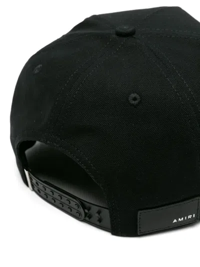 Amiri Ma Outline Canvas Hat In Black