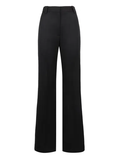 Nili Lotan Christophe Flared Wool Pants In Black