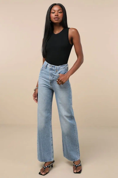 Lulus Always Easygoing Black Sleeveless Bodysuit In Metallic