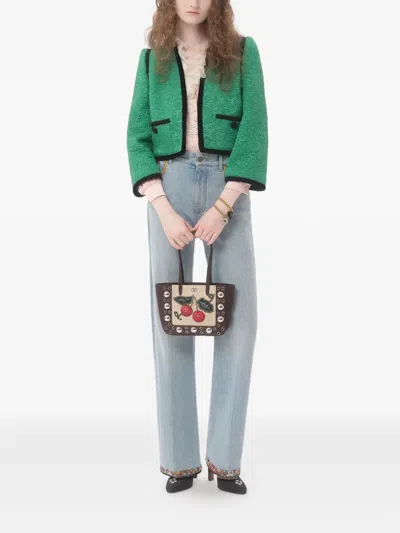 Valentino Borsa A Mano Nellcôte Mini In Pelle Scamosciata Marrone  Donna