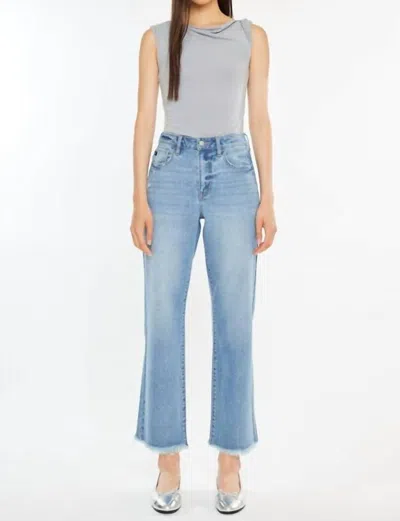 Kancan Bri Essentials High Rise Slim Wide Leg Jeans In Blue