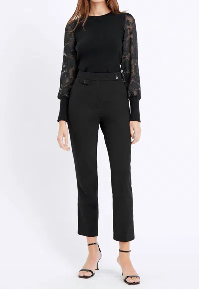 Greylin Rumi Button Tab Trousers In Black