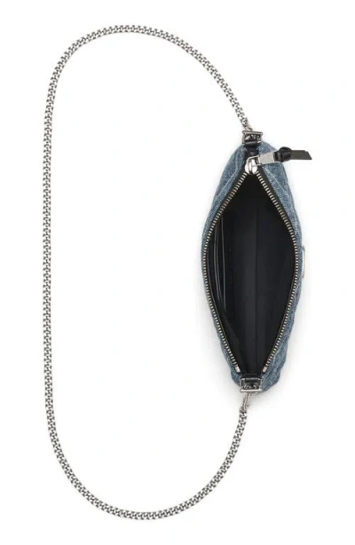 Marc Jacobs The Pochette Quilted Denim Snapshot In Blue