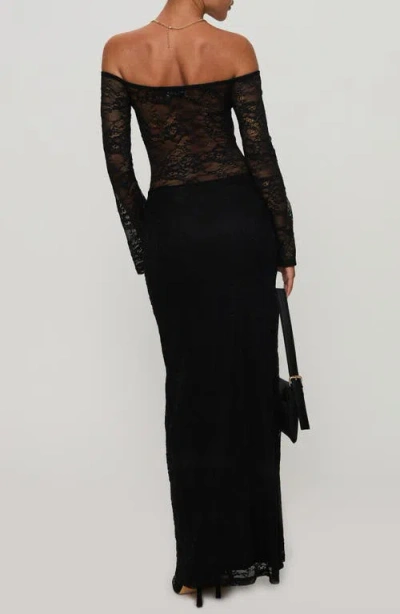 Princess Polly Pinot Grigio Lace Off The Shoulder Top