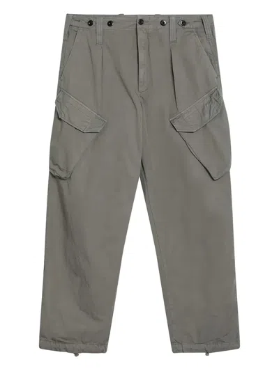 C.p. Company Military Green Cargo Pants In Cotton
