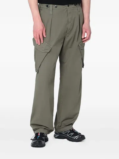 C.p. Company Military Green Cargo Pants In Cotton