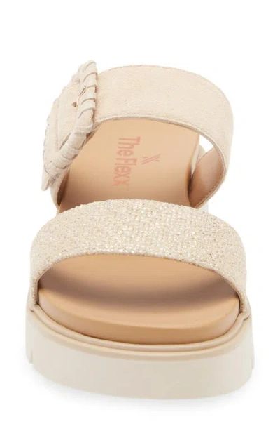 The Flexx Atena Platform Slide Sandal In Neutral