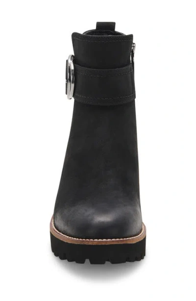 Blondo Dahlia Womens Block Heel Buckle Ankle Boots In Black