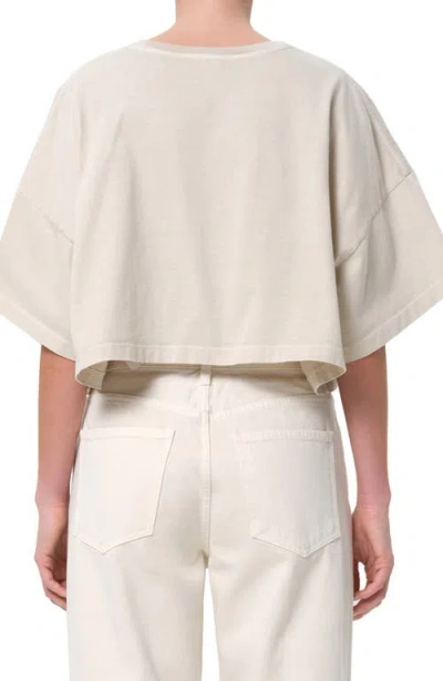 Agolde Arli Oversize Cotton Crop T-shirt In White