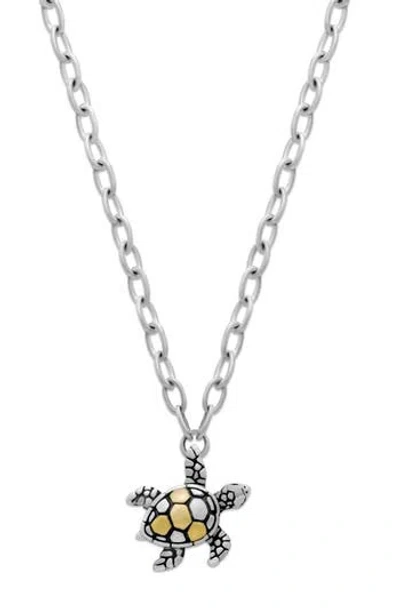 Samuel B. Turtle Pendant Necklace In Silver