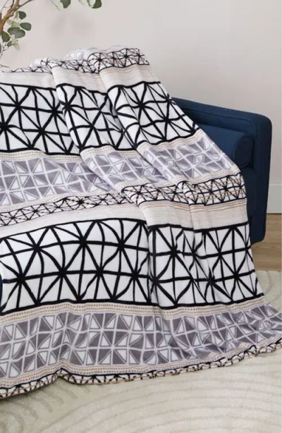 Luxury Home Brexton Micro Fleece Throw Blanket