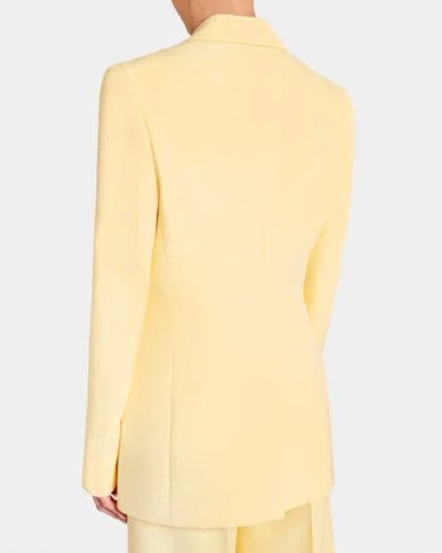 Santorelli Enrica Two-button Jacket In Techno Crepe In Yellow