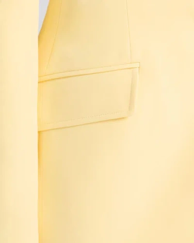 Santorelli Enrica Two-button Jacket In Techno Crepe In Yellow