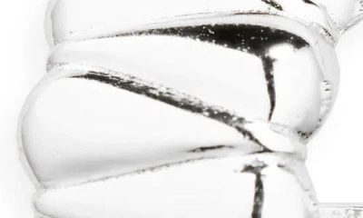 Argento Vivo Sterling Silver Quilted Hoop Earrings