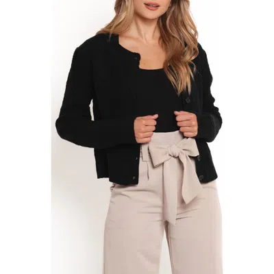 Petal And Pup Petal & Pup Ozara Texture Cardigan In Black