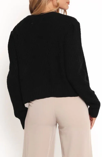 Petal And Pup Petal & Pup Ozara Texture Cardigan In Black