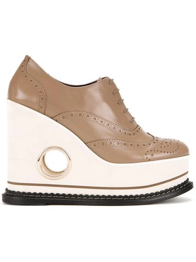 Shop Paloma Barceló 'covita' Lace-up Shoes In Brown