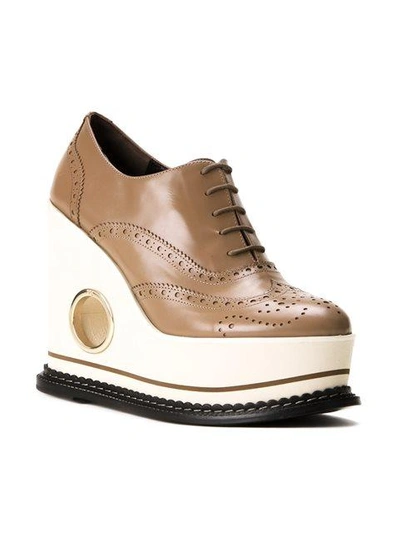 Shop Paloma Barceló 'covita' Lace-up Shoes In Brown