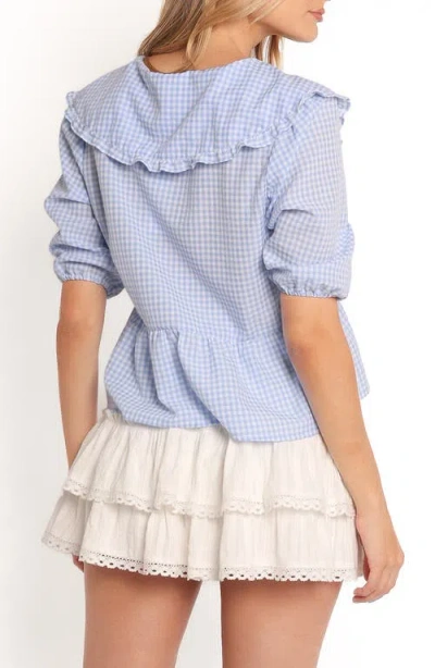 Petal And Pup Petal & Pup Tillio Tie Front Top In Blue