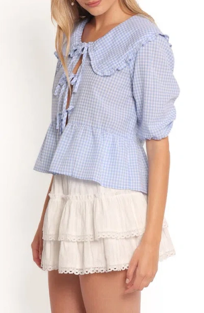 Petal And Pup Petal & Pup Tillio Tie Front Top In Blue