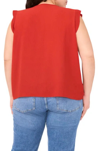 Vince Camuto Plus Size Pleated-front V-neck Sleeveless Blouse