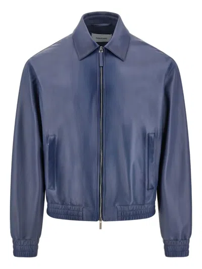 Ferragamo Zip-up Leather Jacket