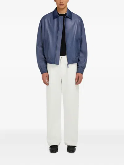 Ferragamo Zip-up Leather Jacket