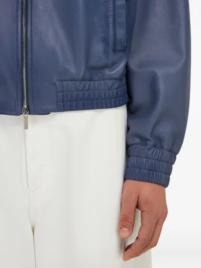 Ferragamo Zip-up Leather Jacket