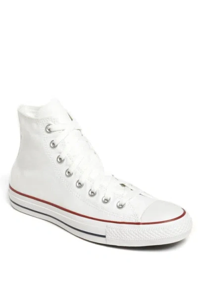 Converse White Canvas Chuck Taylor Hi Sneakers