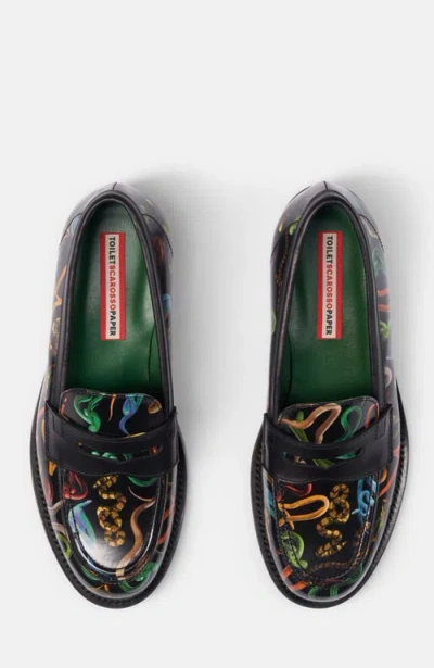 Scarosso Snakes Storm For Her Loafers In Black