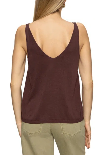 Sanctuary Women's V-neck Sleeveless Pullover Sweater In Brown