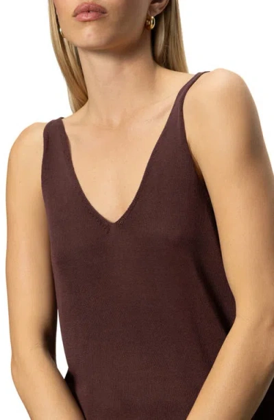 Sanctuary Women's V-neck Sleeveless Pullover Sweater In Brown