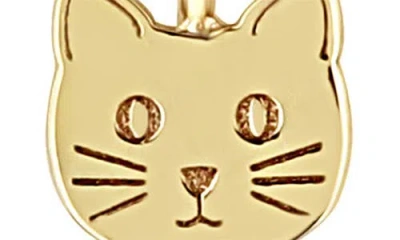 Zoë Chicco Midi Bitty Cat Charm In Gold