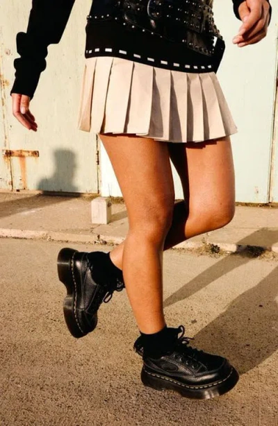 Dr. Martens Black Lowell Leather Moc Toe Derbys In Brown