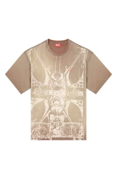 Diesel Mens 7ff T-boxt-t13 Medieval-print Cotton-jersey T-shirt